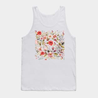 Watercolor floral pattern Tank Top